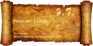Havran Tilda névjegykártya